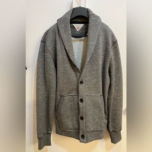 Rag Bone Shawl Collar Cardigan W Elbow Patches Gray